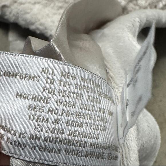 Kathy Ireland Demdaco Baby Taupe Patchwork Plush Blanket Little‎ Snuggles New - Picture 6 of 8